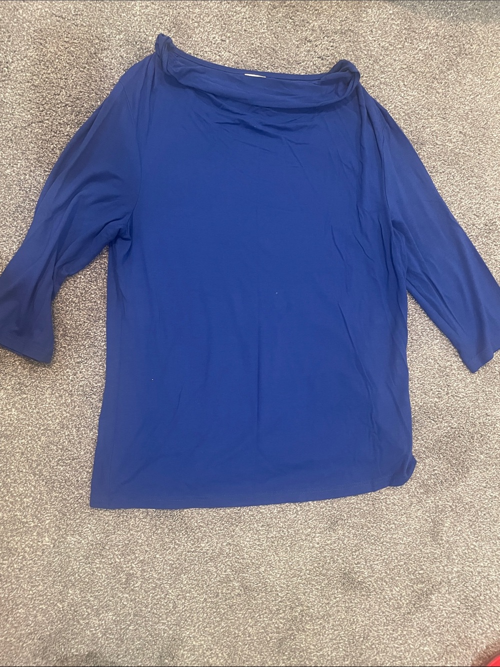 Women’s Blue Cowlneck Top